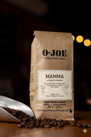O-JOE Coffee Mamma blend — limited edition Mother's Day medium roast coffee bag