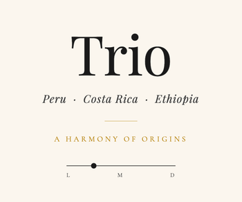 Trio Medium Roast Coffee Blend — Peru, Costa Rica, Ethiopia