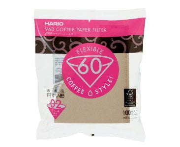 HARIO Unbleached paper filters for V60-02